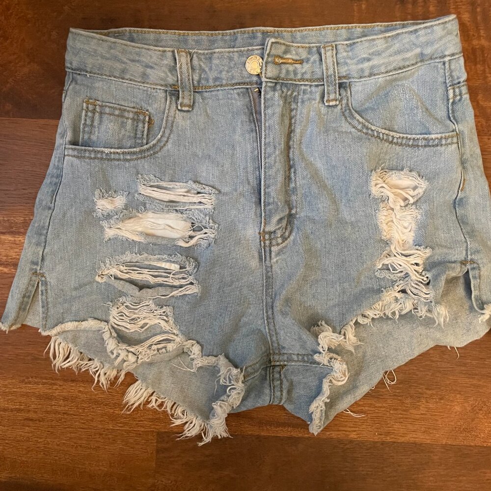 jean shorts - small